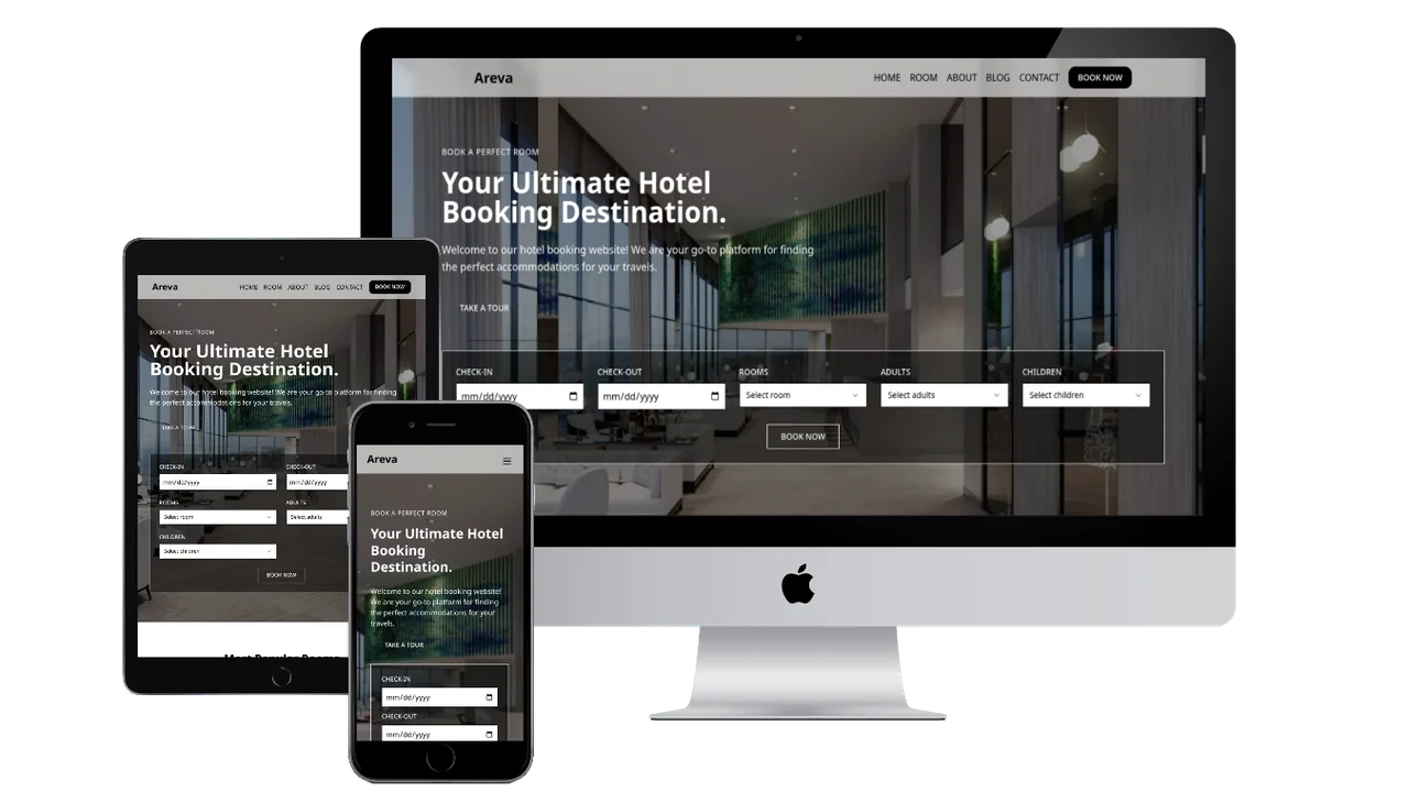 Areva Hotel Booking Website - Project Preview